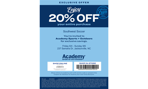 Summer Sale 20% Off Academy